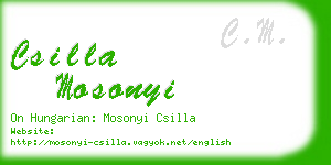 csilla mosonyi business card